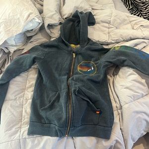 Aviator Nation girls size 14 zip hoodie.